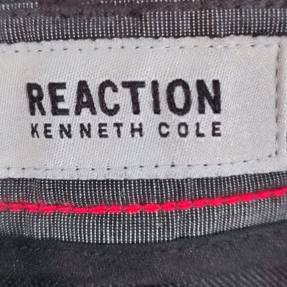 Kenneth Cole flat front business / casual dress pant dark grey men's size 36X30 - Picture 5 of 14